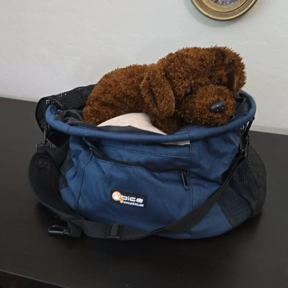 Bice Blue Over the Shoulde Dog Carrier 15lbs plus